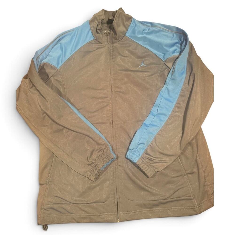 Jordan Jumpman Men’s XL Full-Zip Track Jacket Gray Blue Athletic